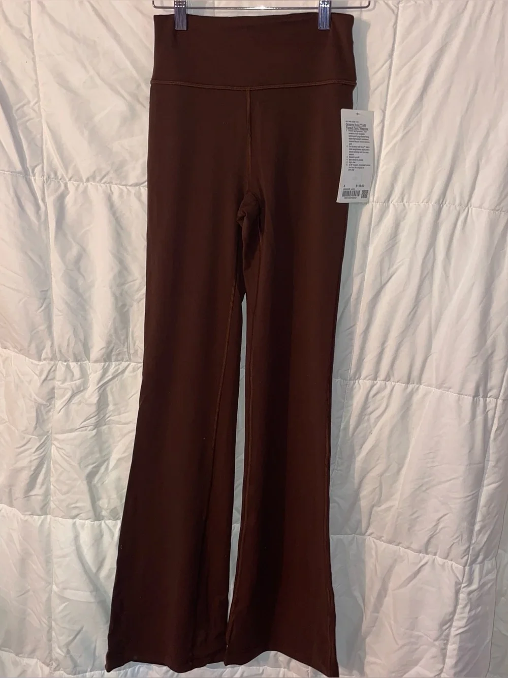 NWT Lulu Lemon Brown Flared Leggings Women 4